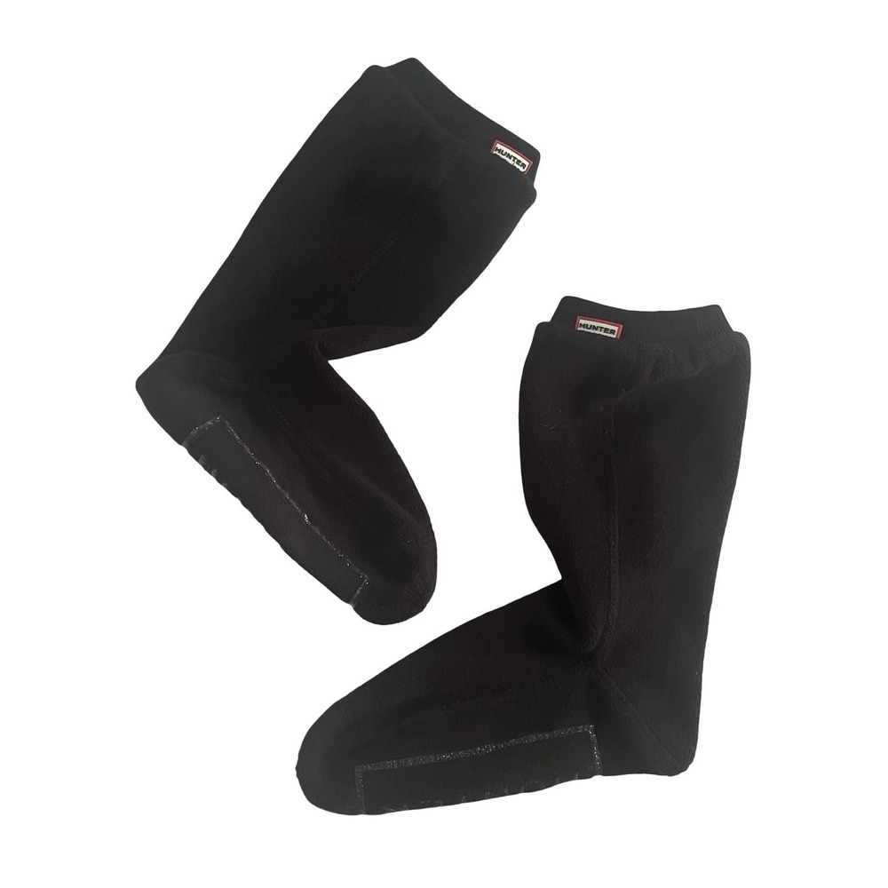 Hunter Women's Size M Black Slipper Boot Socks Logo Grippy